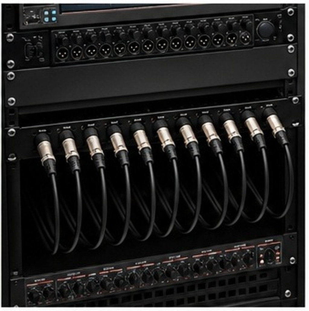 Cable Organizer - 12 Port Audio Rack Panel Hinged