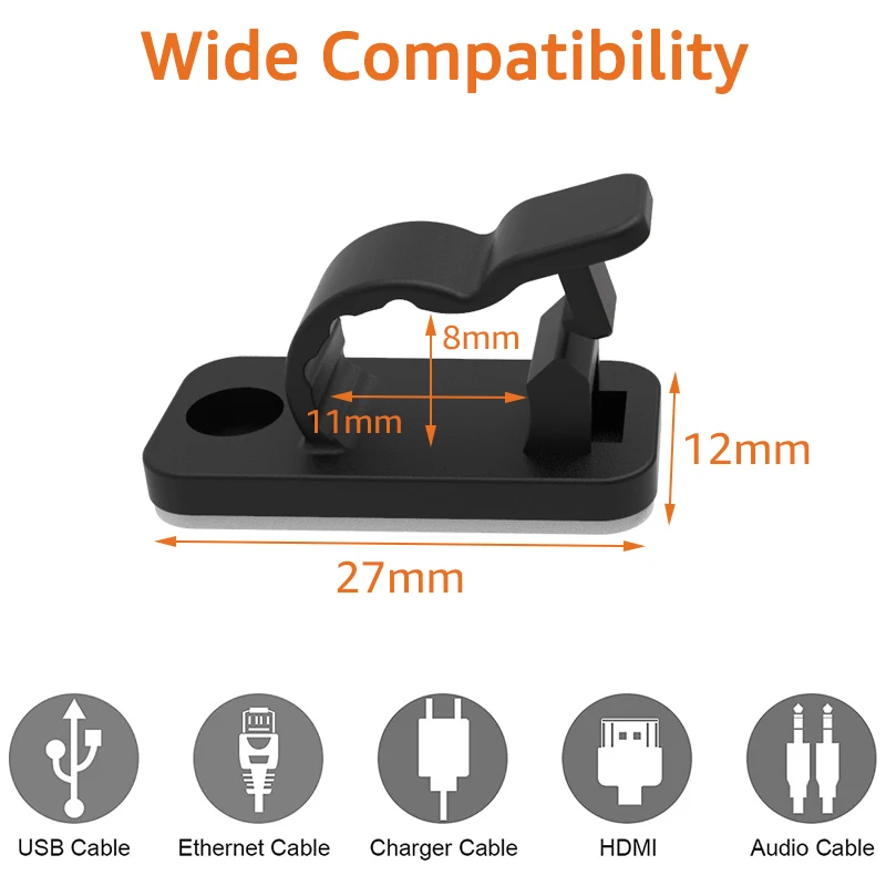 10/50PCS Cable Organizer Clips - Cable Organizer recension och pris