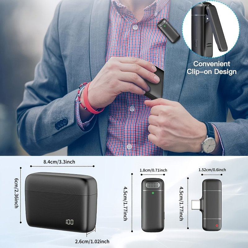 Wireless Lavalier Microphone w - Wireless Charger recension och pris
