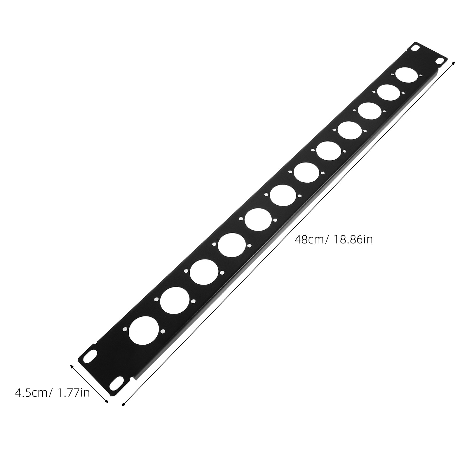 12 Port Audio Rack Panel Hinge - Cable Organizer recension och pris