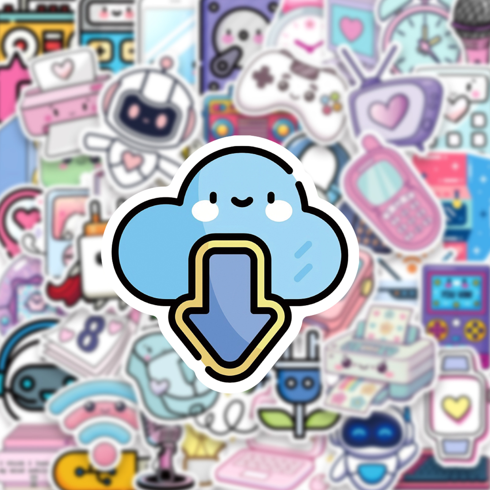 50Pcs Cute Electronics Sticker - Electronics Gadgets For Gift recension och pris